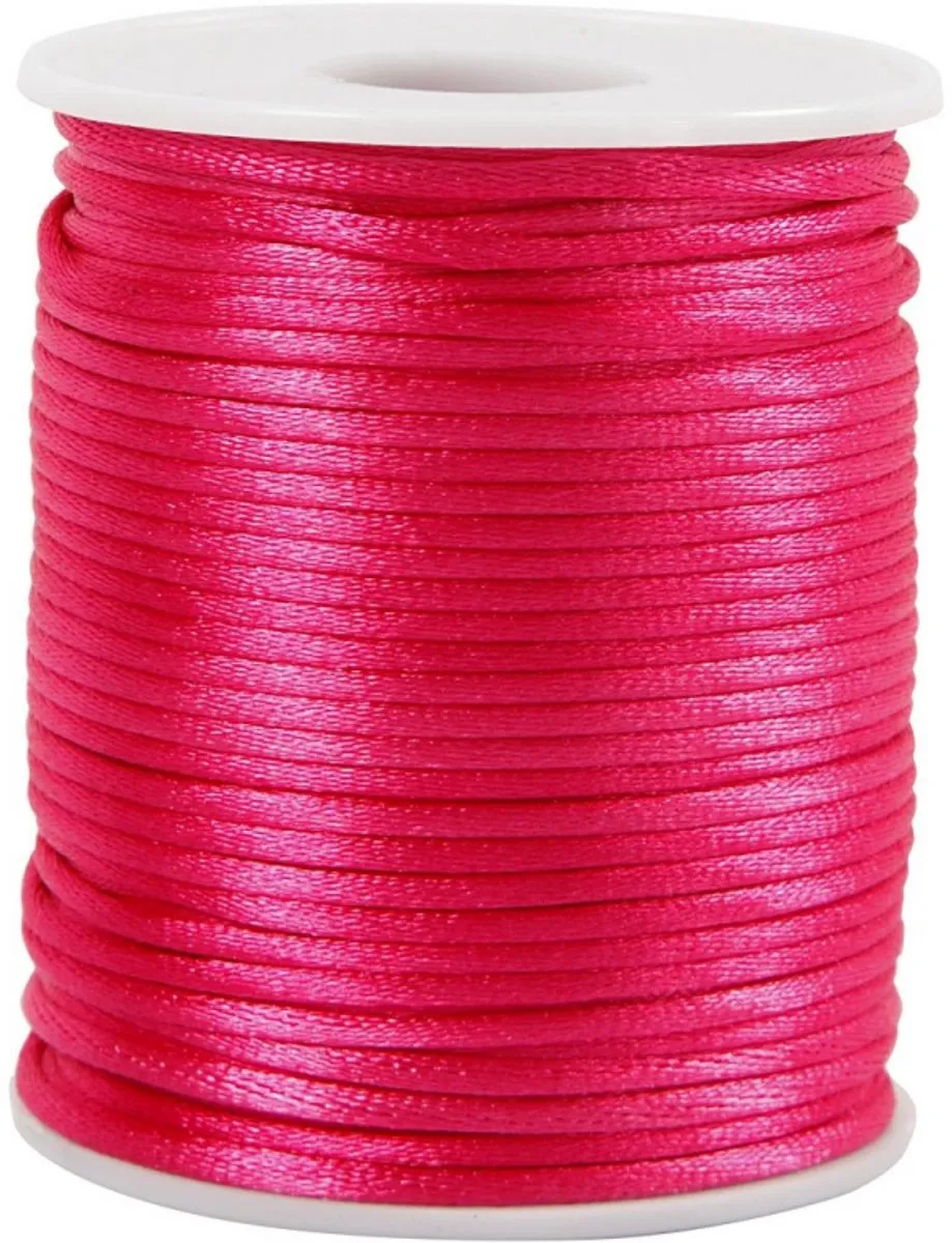 Creativ Company Satijnkoord 2mm Roze - 50m