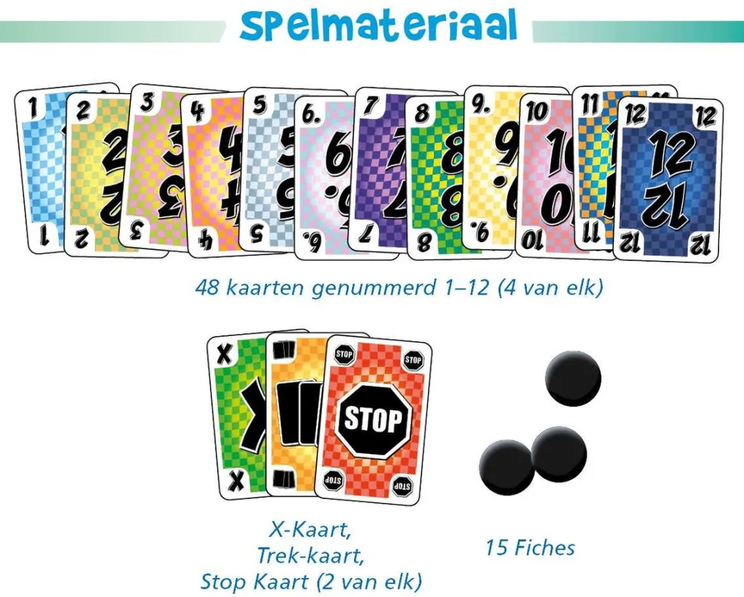 HOT Games Geruite Rij-tjes Kaartspel MPN 791228 - 3-5 Spelers