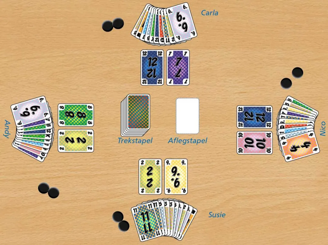 HOT Games Geruite Rij-tjes Kaartspel MPN 791228 - 3-5 Spelers