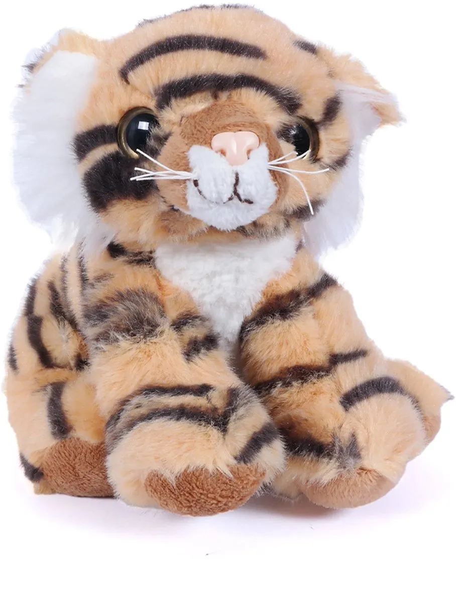 PIA Soft Toys Pluche Tijger - 16 cm - Bruin