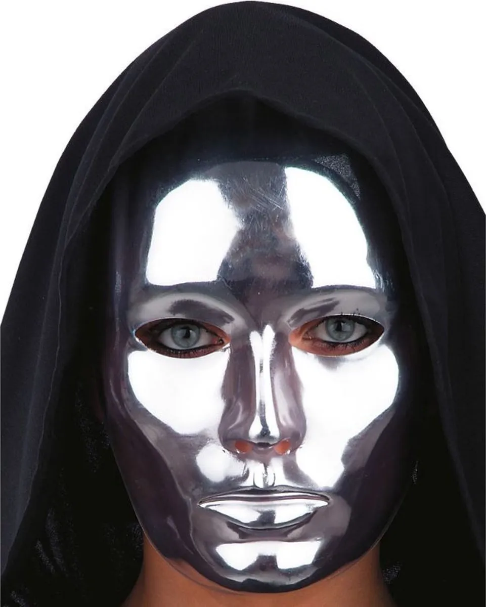 Carnival Toys Verkleedmasker Metallic Zilver