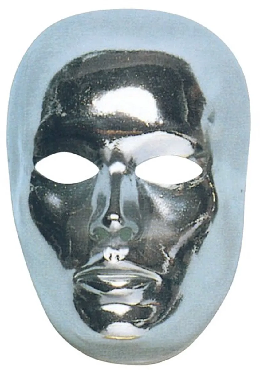 Carnival Toys Verkleedmasker Metallic Zilver