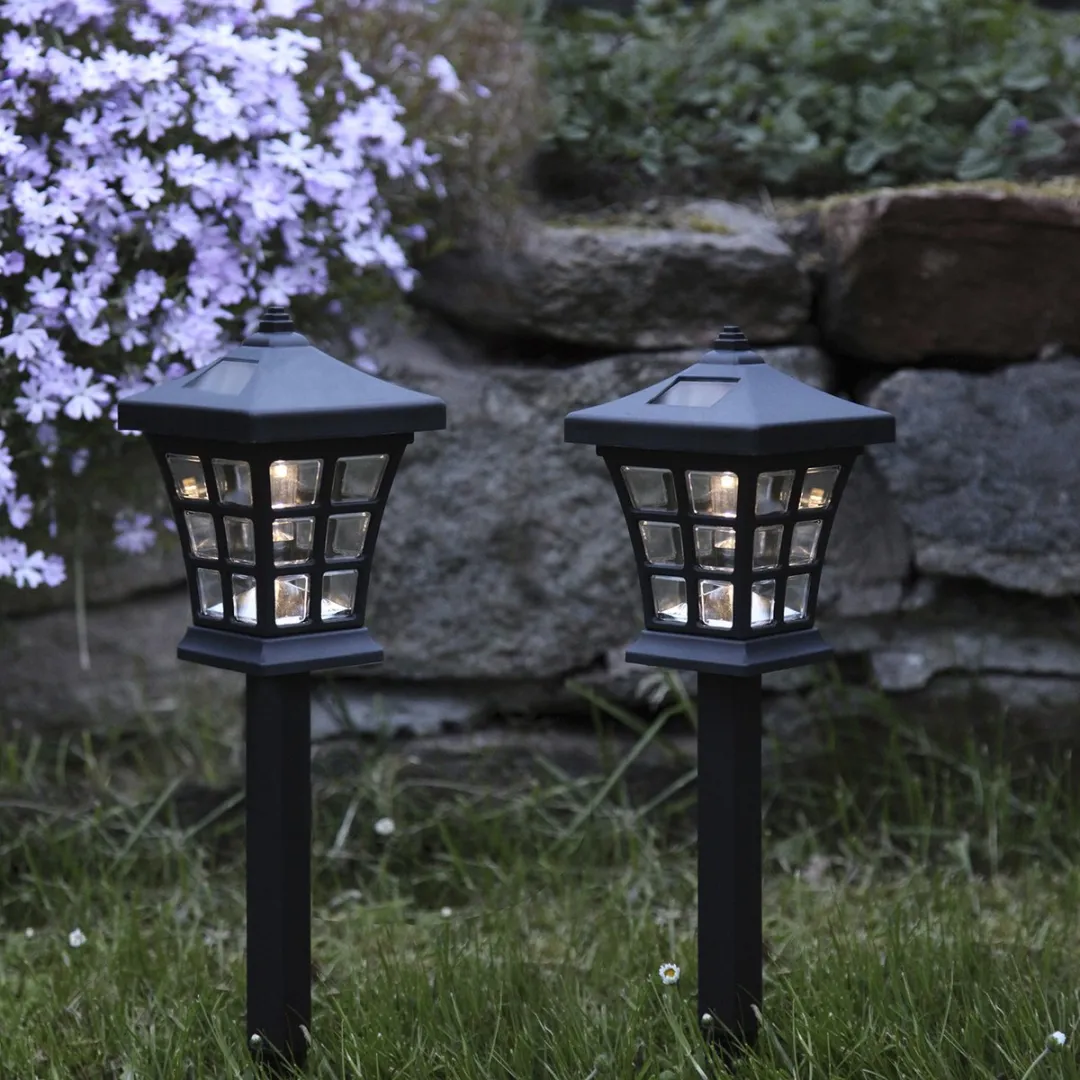 Star Trading Nippon Solar Paalenset 2 Stuks - LED Warm Wit 33cm