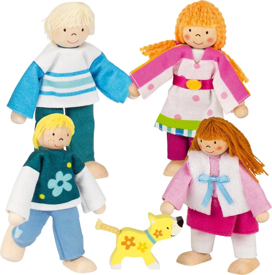 Goki Flexible Puppets Family - Meerkleurig