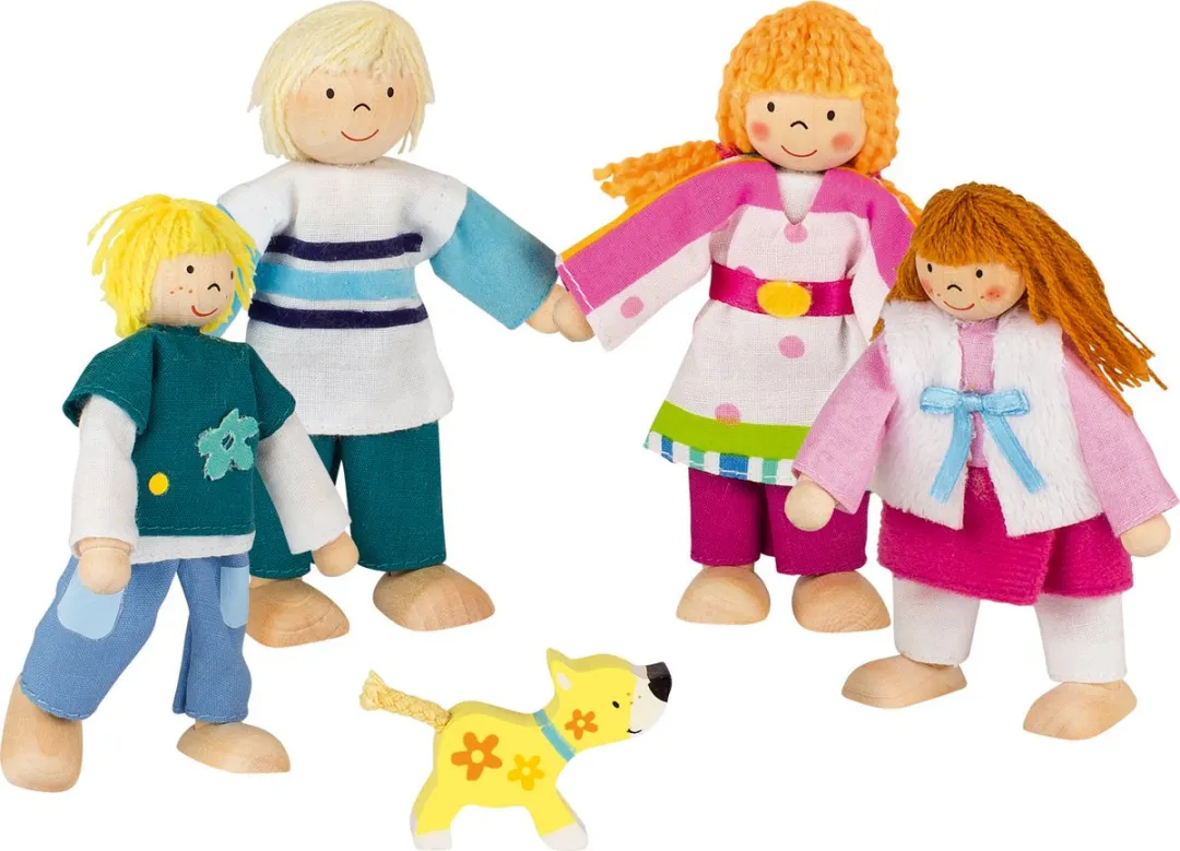 Goki Flexible Puppets Family - Meerkleurig