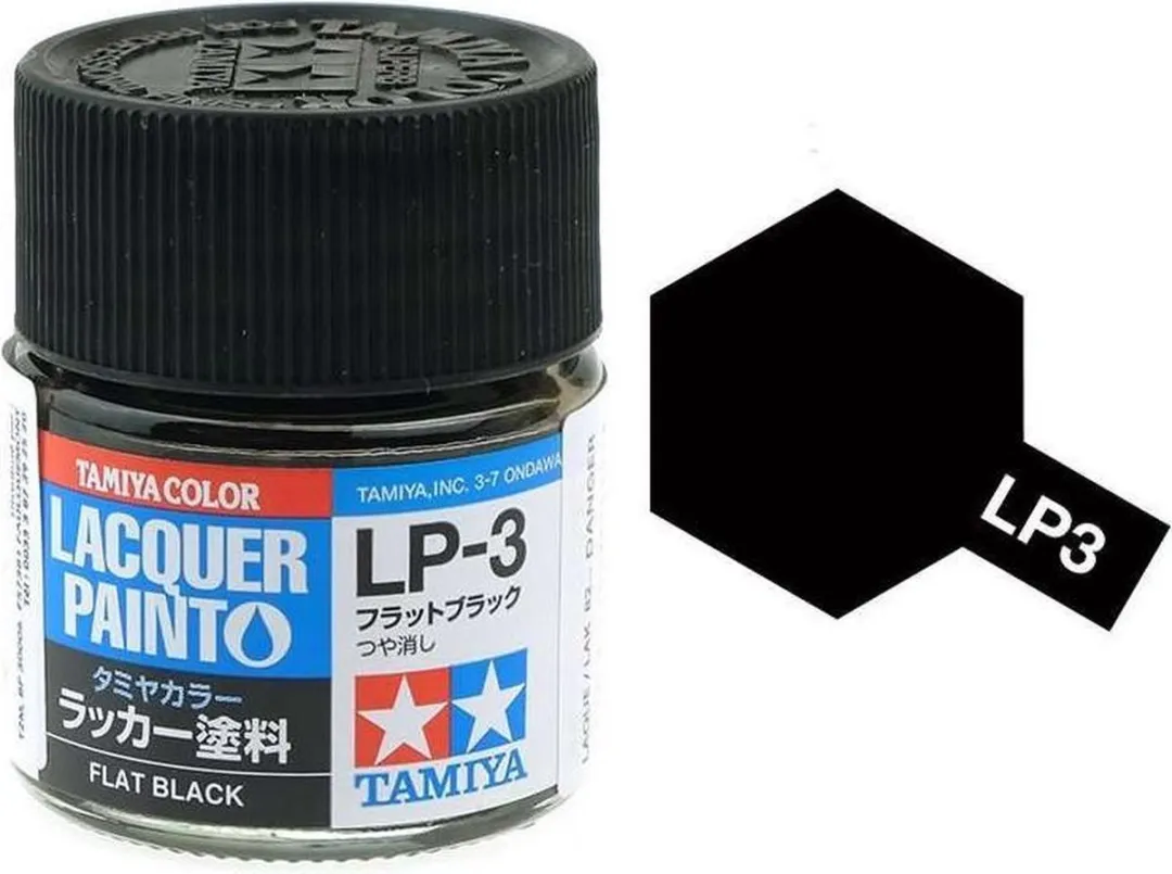 Tamiya Hobbyverf Olieverf LP-3 Black - 10 ml