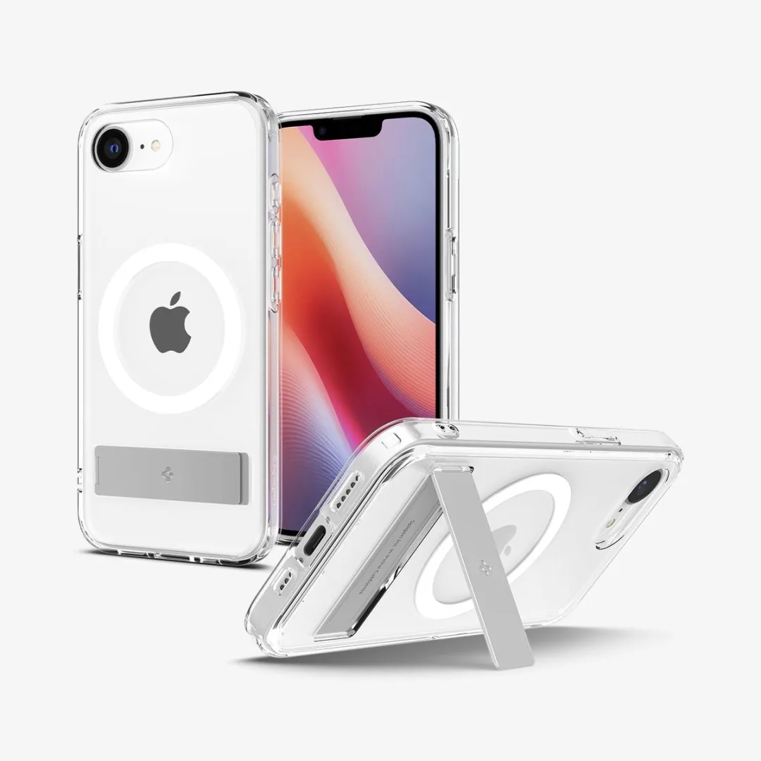 Spigen Slim Armor Essential S MagFit ACS09132 Hoesje - iPhone 16e - Transparant/Wit - afbeelding 6 van 6