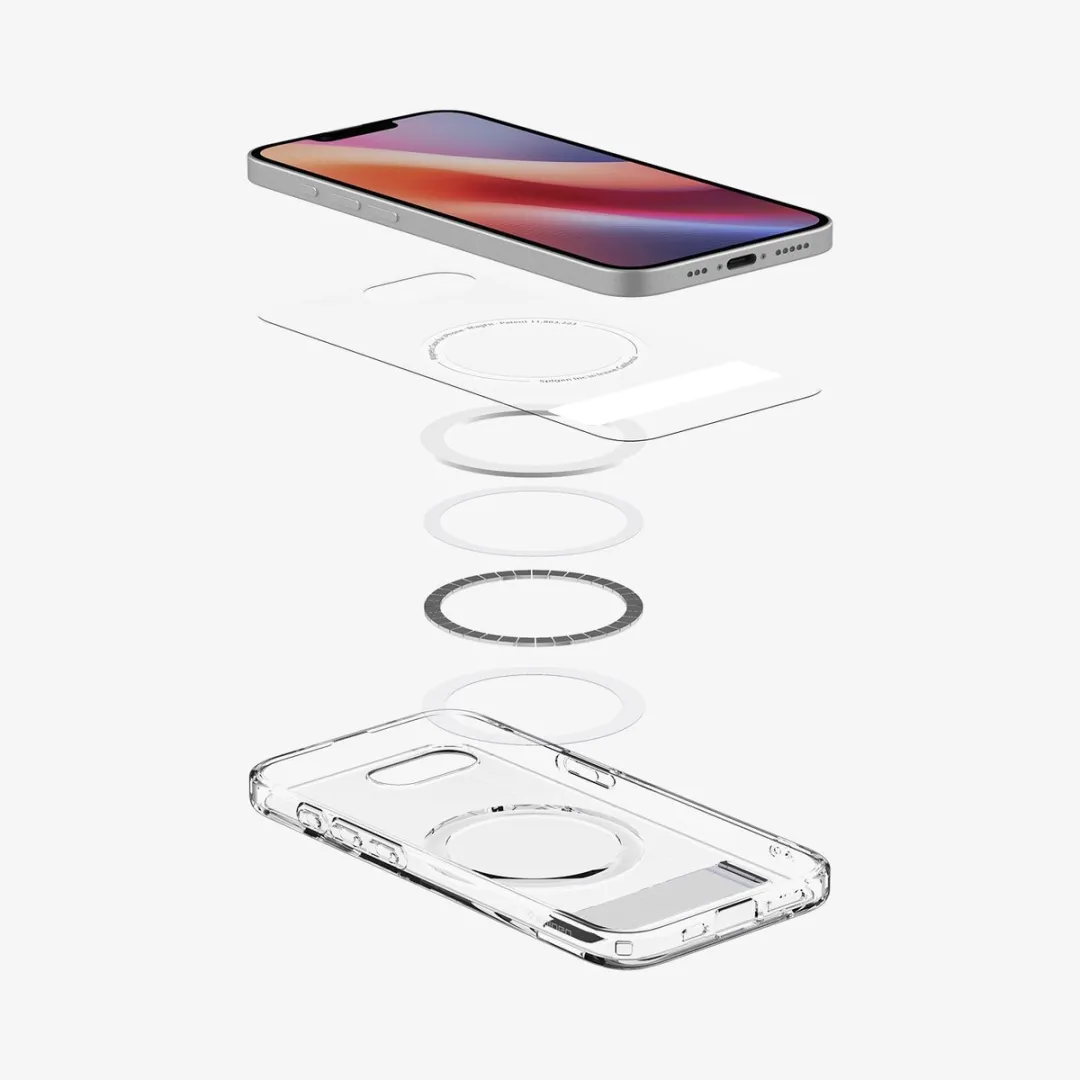 Spigen Slim Armor Essential S MagFit ACS09132 Hoesje - iPhone 16e - Transparant/Wit