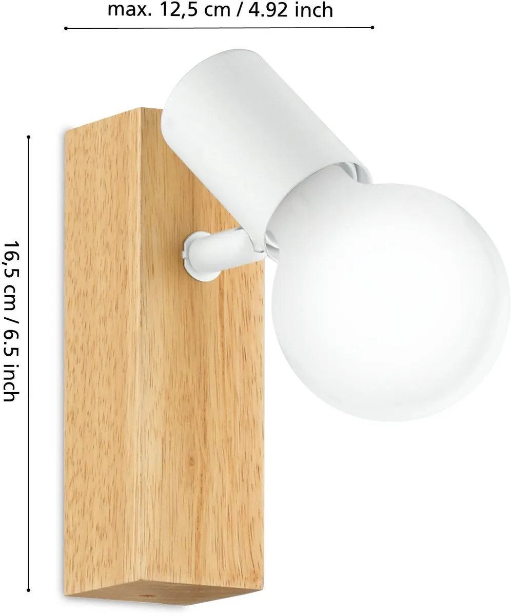Eglo Townshend 3 Spot E27 - 1 Lichtpunt - Bruin/Wit