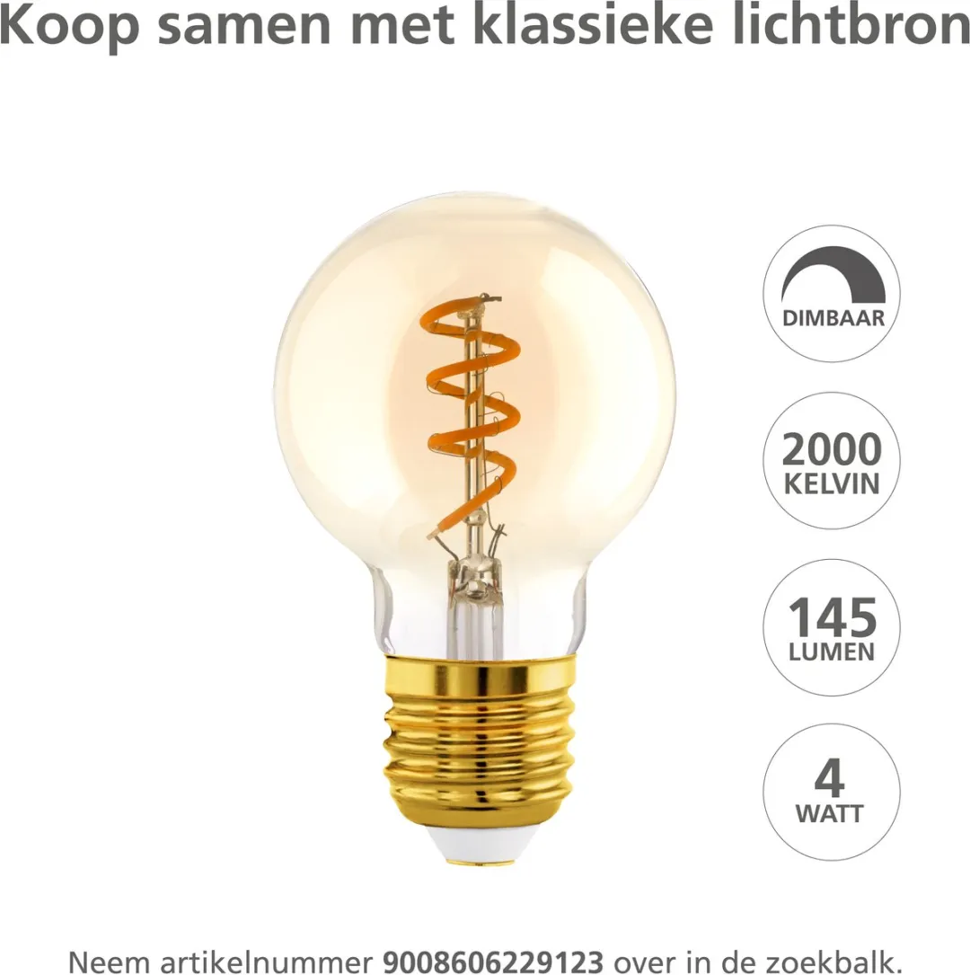 Eglo Townshend 3 Spot E27 - 1 Lichtpunt - Bruin/Wit