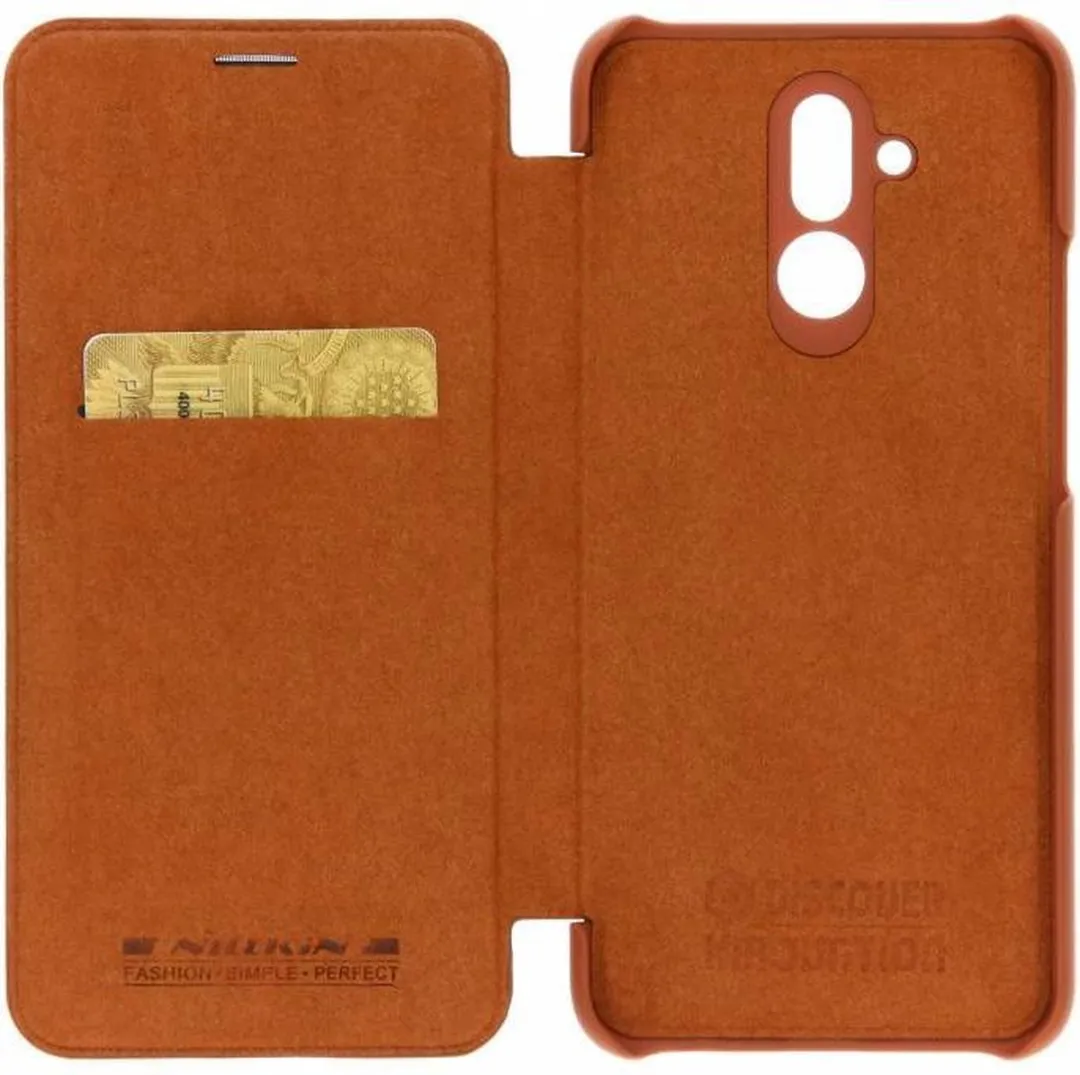 Nillkin Qin PU Leather Hoesje - Bruin - Mate20L16437602 - afbeelding 2 van 3