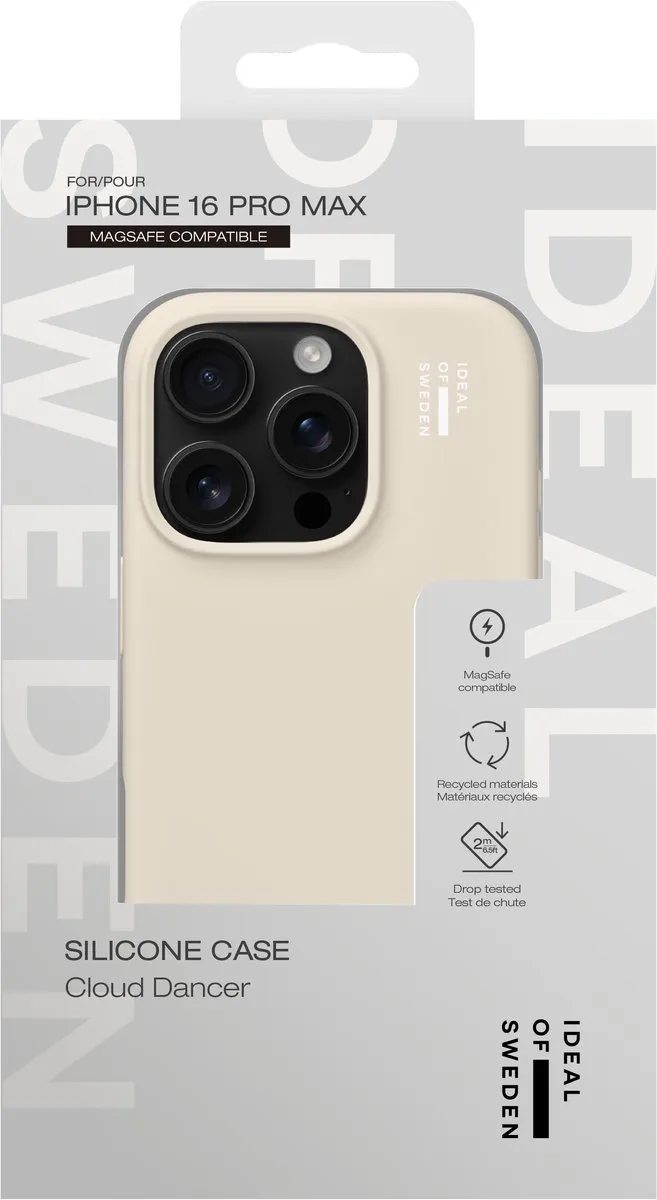 iDeal of Sweden Silicone Hoes iPhone 16 Pro Max - Cloud Dancer - Beige