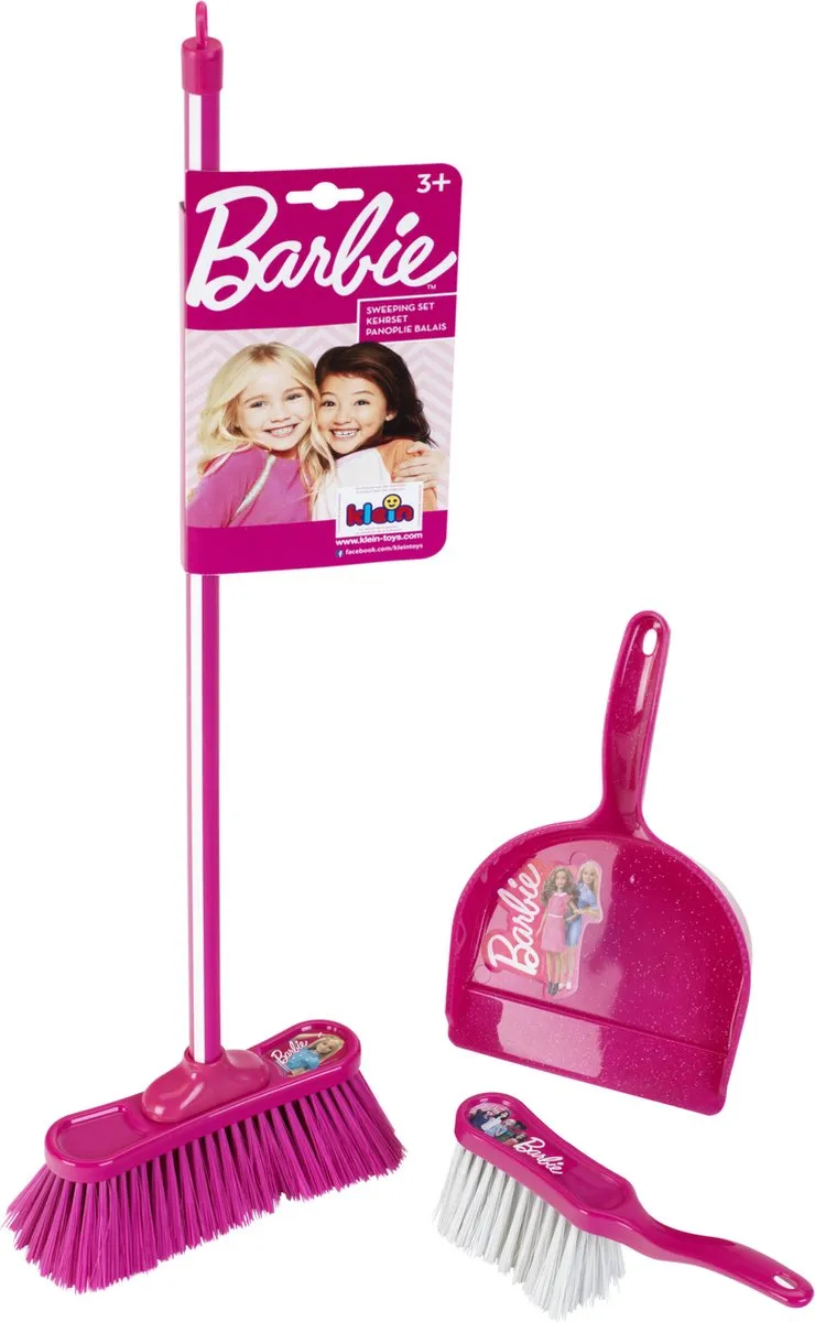 Klein Toys Barbie Veegset - Stoffer, Blik & Bezem - Multicolor