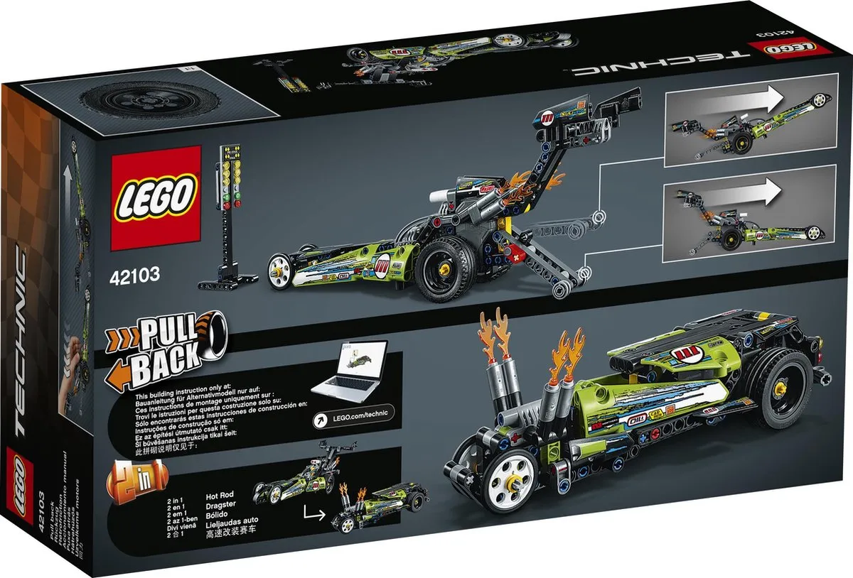 LEGO Technic Dragster 42103 - 225 Stukken