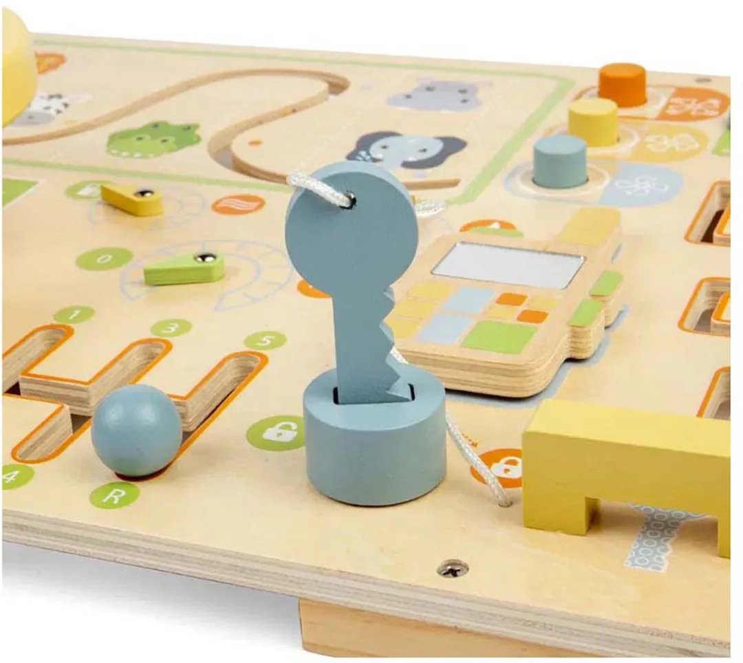 BigJigs speelgoed Jungle Busy Board educatief spel multicolor.