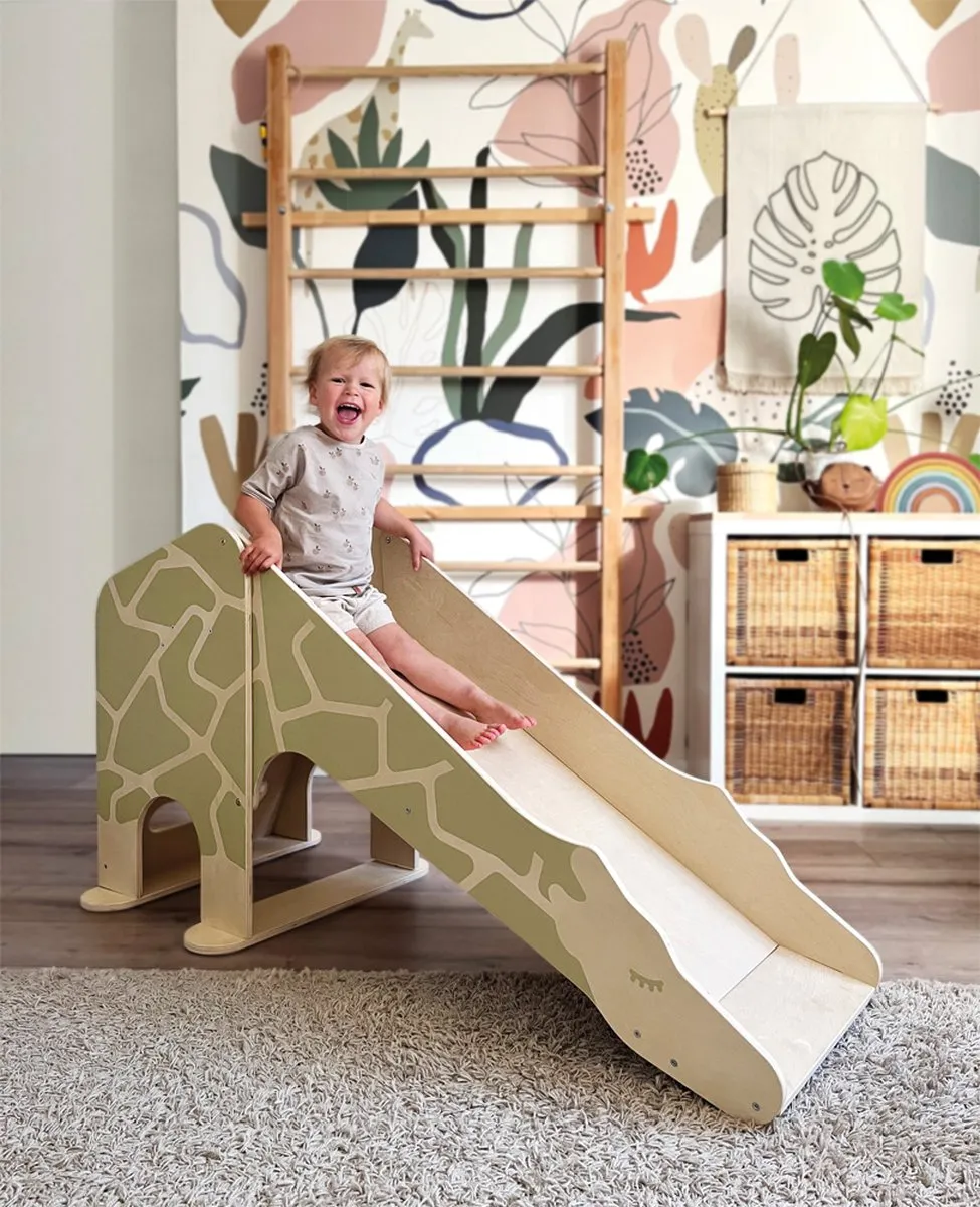 Small Foot Houten Glijbaan Giraffe Wildlife 12424 - Multicolor