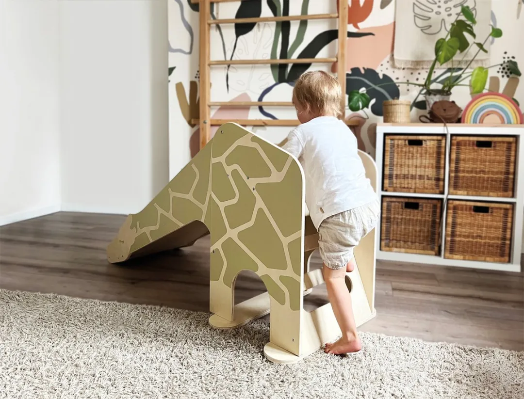 Small Foot Houten Glijbaan Giraffe Wildlife 12424 - Multicolor
