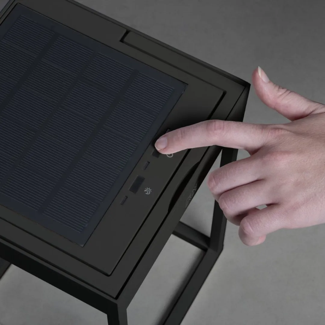 Konstsmide Portofino Tafellamp Buiten Sensor/Solar LED - 2700K/3000K - Zwart