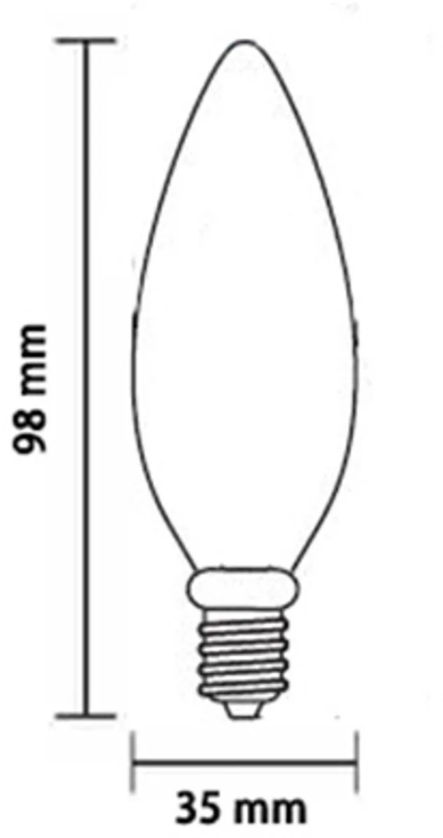 Lybardo - E14 LED Lamp - 8-pack - Kaarslamp - 1.2W - 2000K Extra Warmwit Licht
