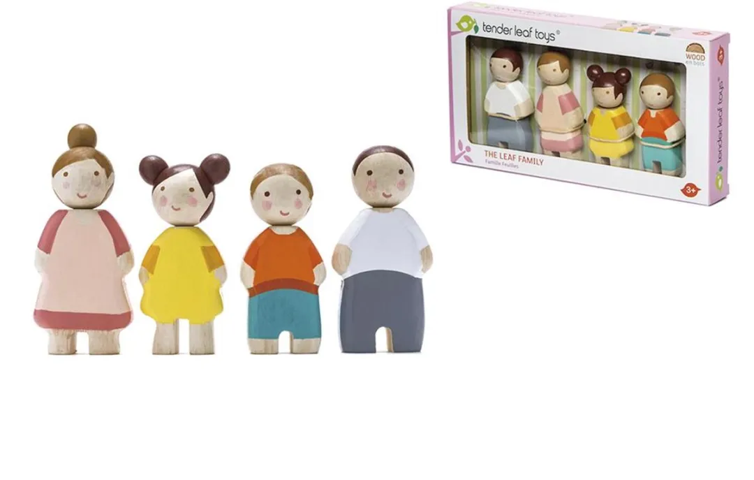 Tender Leaf Toys Poppenhuispoppen Familie 4 Stuks