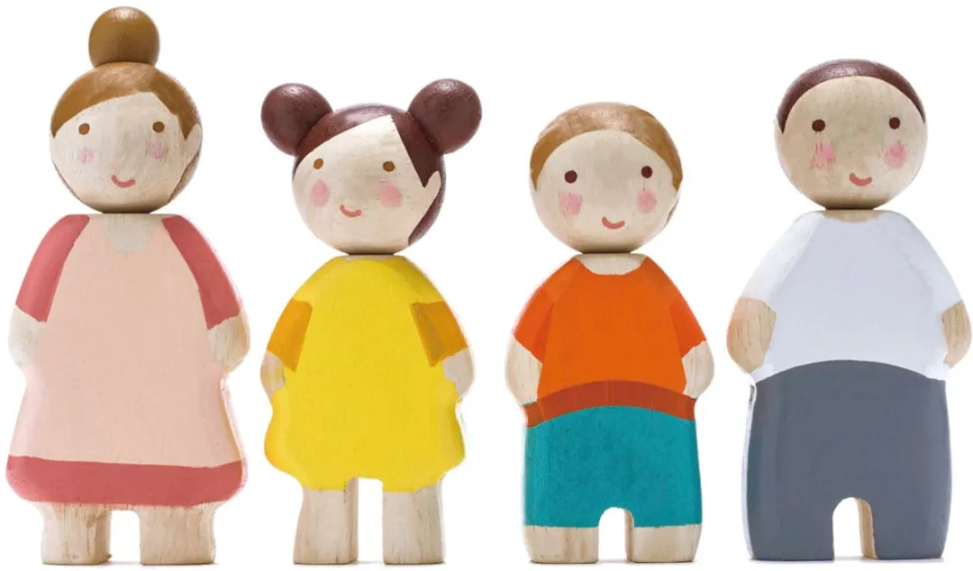 Tender Leaf Toys Poppenhuispoppen Familie 4 Stuks - Multicolor