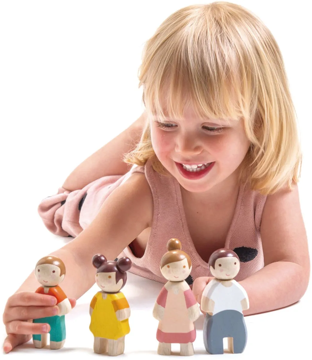 Tender Leaf Toys Poppenhuispoppen Familie 4 Stuks - Multicolor