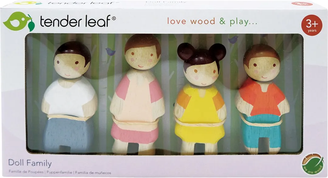 Tender Leaf Toys Poppenhuispoppen Familie 4 Stuks - Multicolor