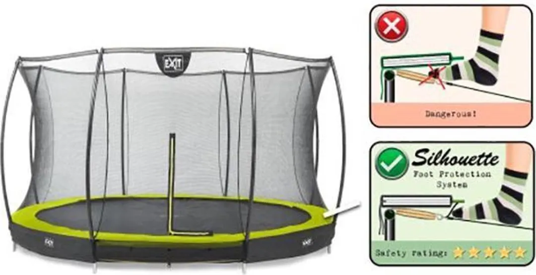 EXIT Silhouette Inground Trampoline 305cm - Groen