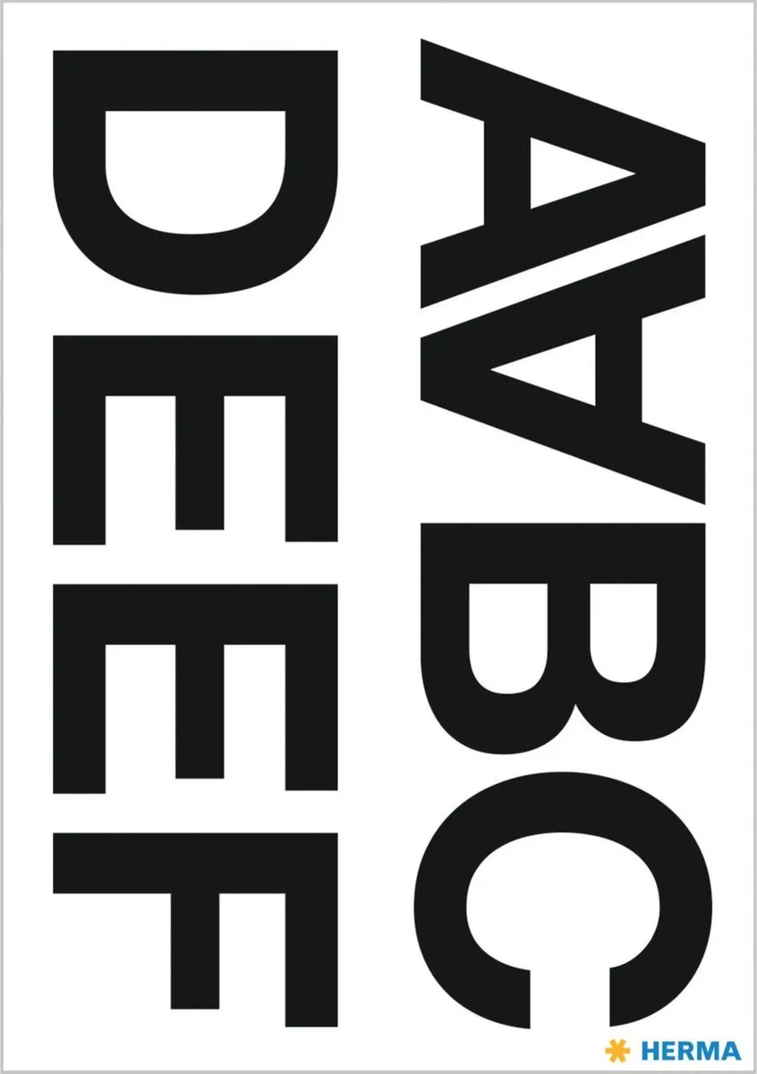 Herma Stickerletters A t/m Z 33mm - 78 Stuks - Zwart