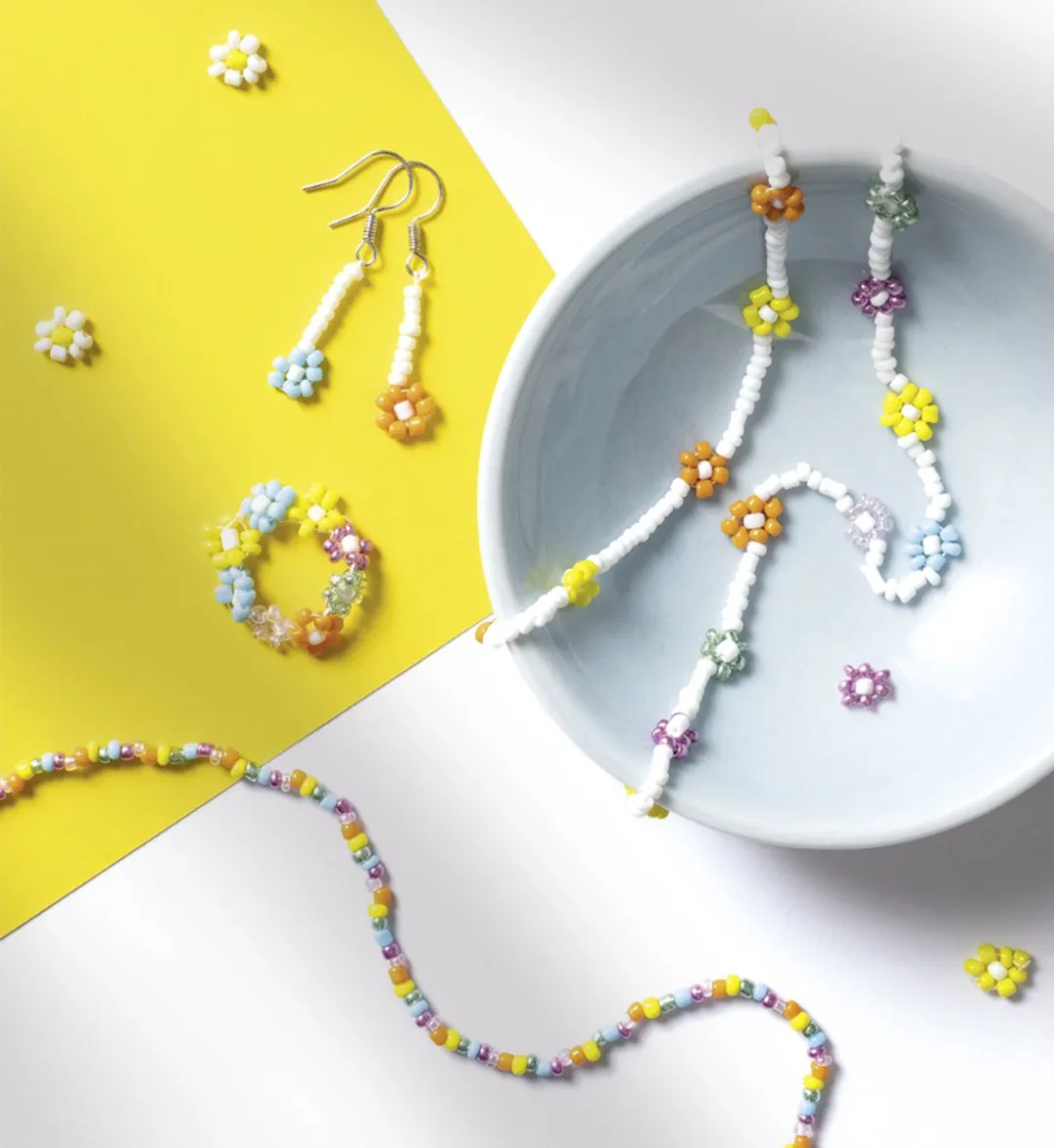 Folia Kralen Set Pastel - 150cm Multicolor - 6 Kleuren