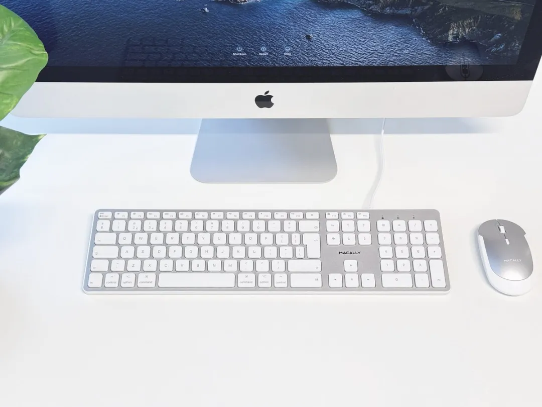 Macally UCZKEYHUBW-UK USB-toetsenbord - Brits/Nederlands - Witte toetsen