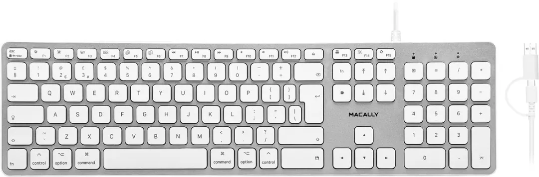 Macally UCZKEYHUBW-UK USB-toetsenbord