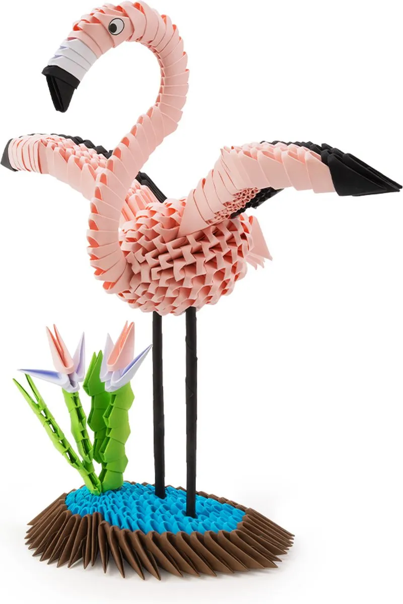 Alexander Toys Origami 3D Flamingo - 571 Stuks - Multikleur