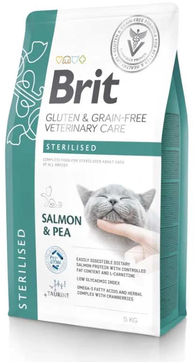 Brit Care Grainfree Veterinary Diet Cat Sterilised Salmon 5 kg - Kat