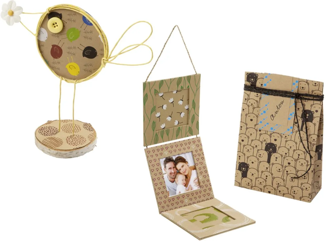 Folia Motiefpapier Kraft A4 - Meerkleurig