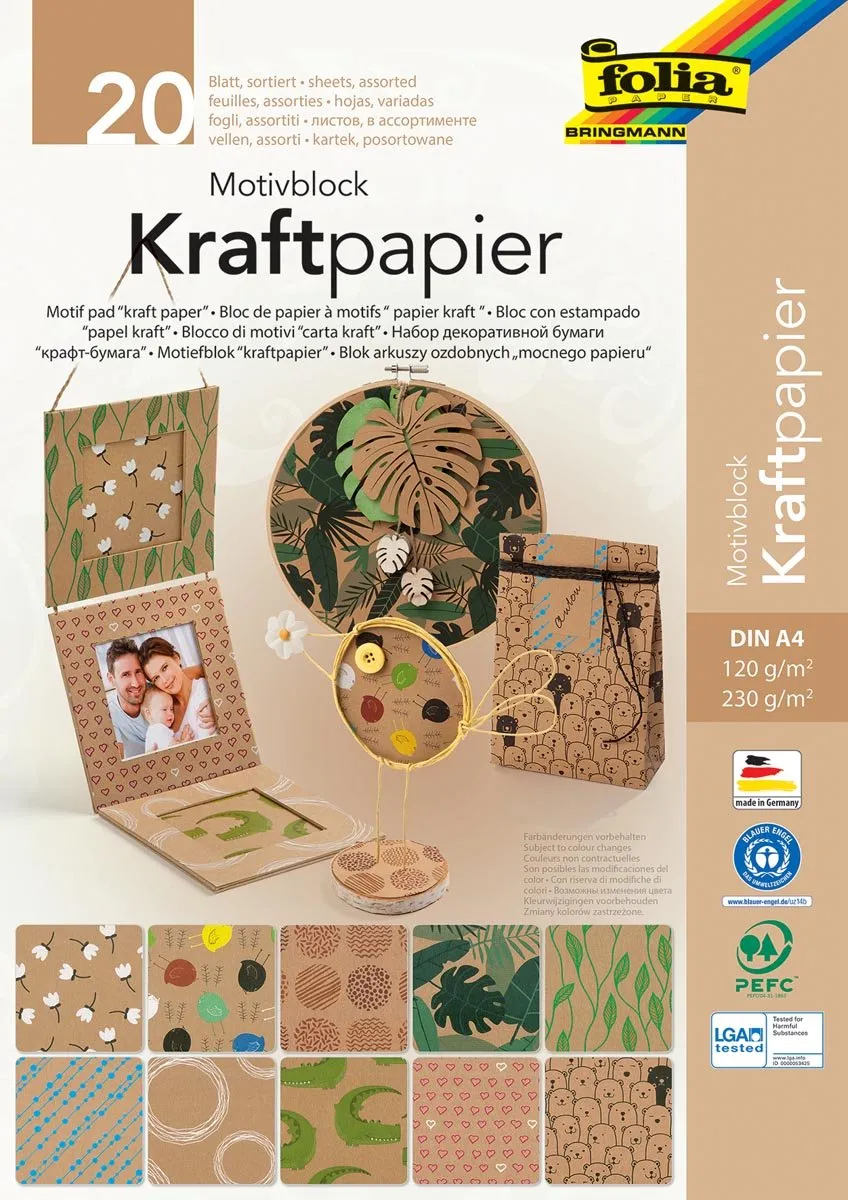 Folia Motiefpapier Kraft A4