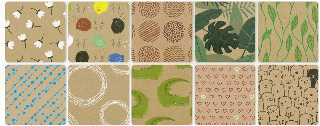Folia Motiefpapier Kraft A4 - Meerkleurig