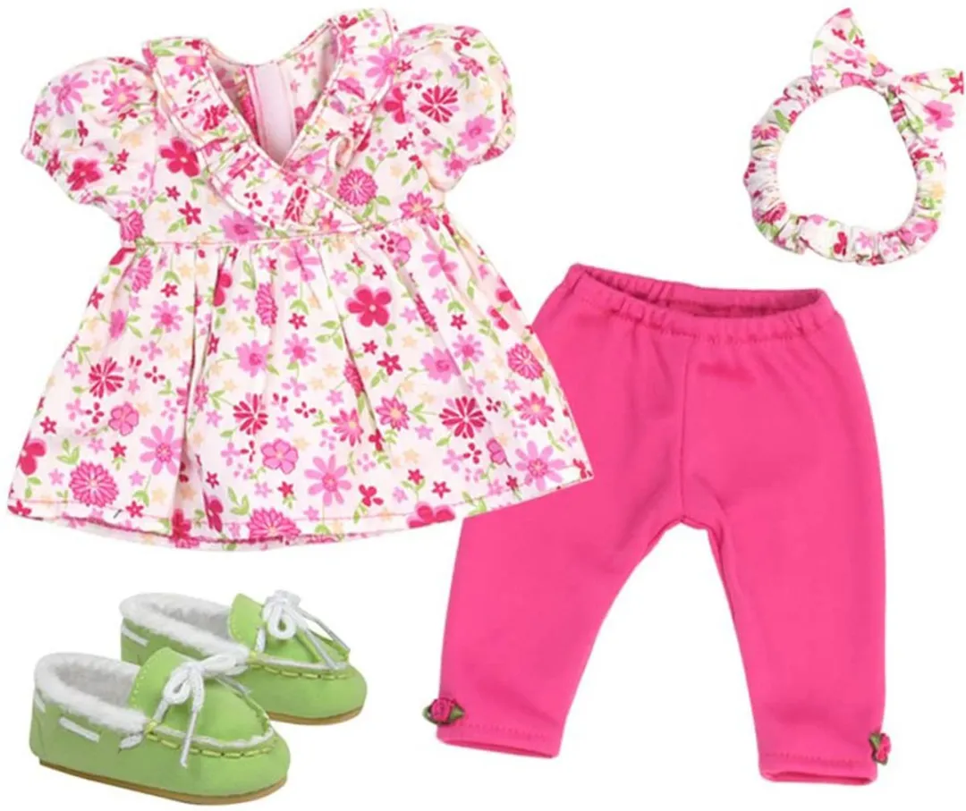 Sophia's by Teamson Kids Poppenkledingset Bloemen XS - Babypop