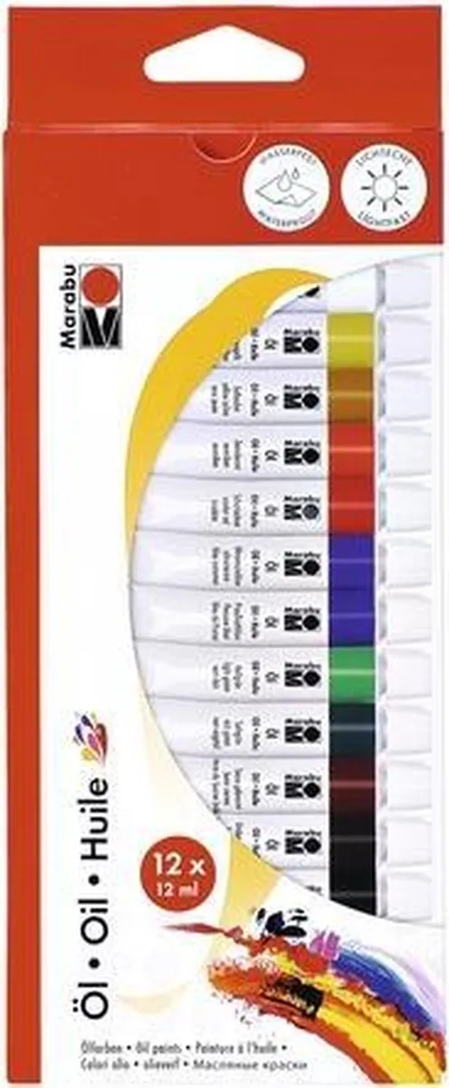 Marabu Olieverf Set 12x12ml - Assorti