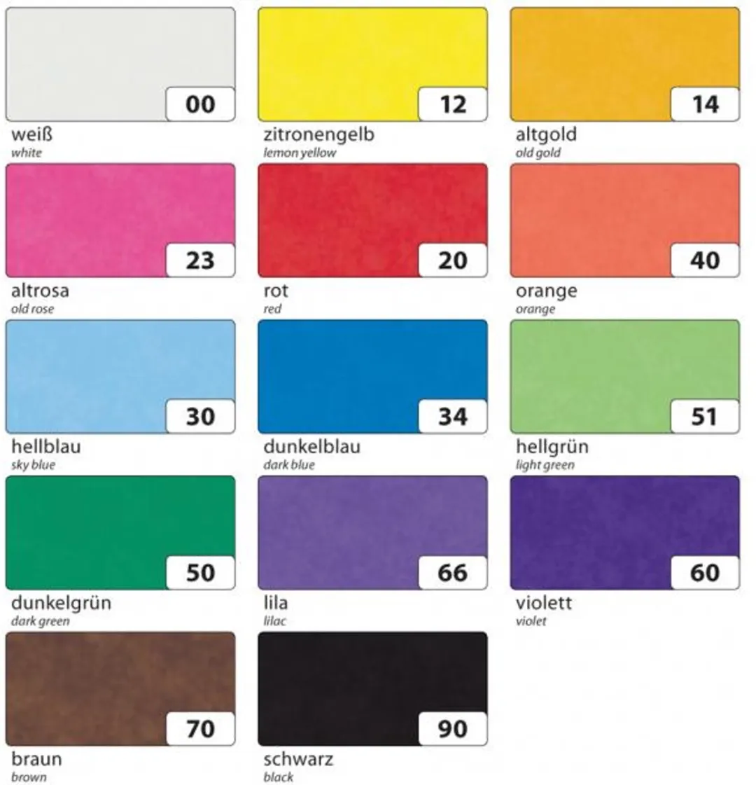 Folia Knutselrol Vliegerpapier 20 Stuks - 70x100cm - Zwart