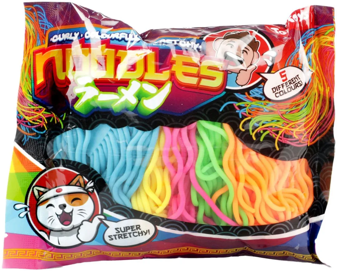 Toi-Toys Fun Noodles Curly Super Rekbaar Fidget - 5 Stuks