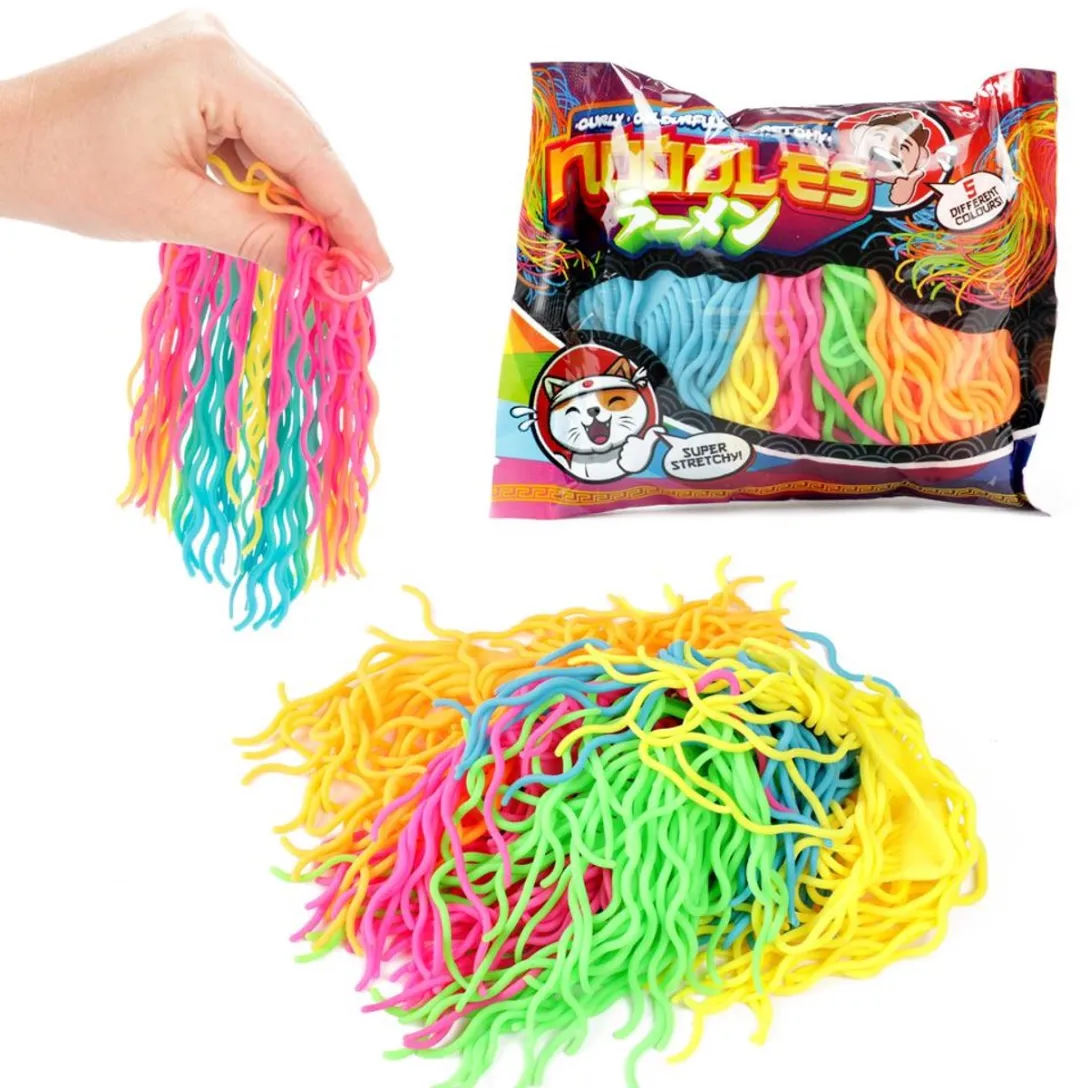 Toi-Toys Fun Noodles Curly Super Rekbaar Fidget - 5 Stuks