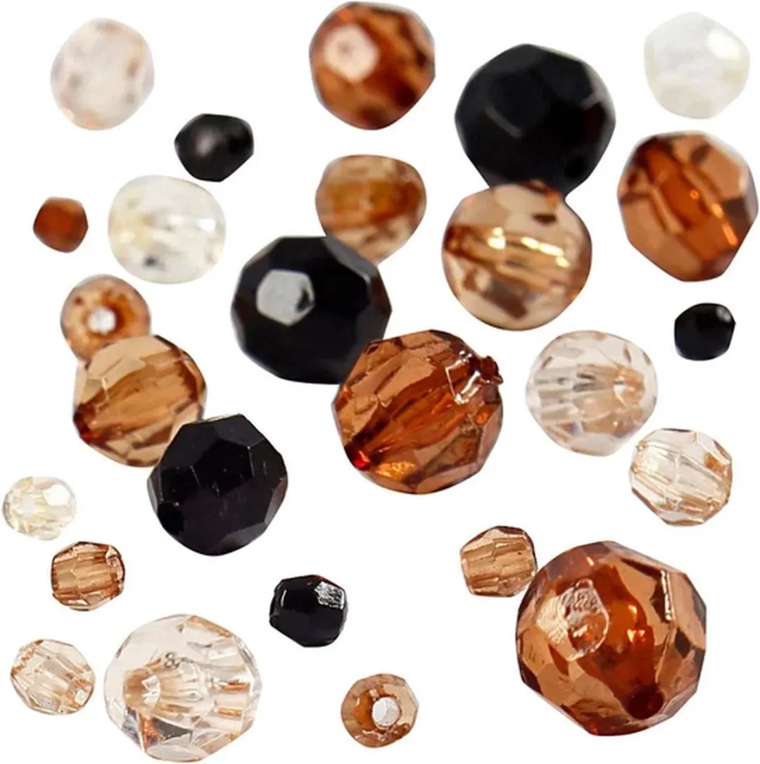 Creativ Company Plastic Facet Kralenmix 4-12mm - Goud Harmonie - 170 Stuks