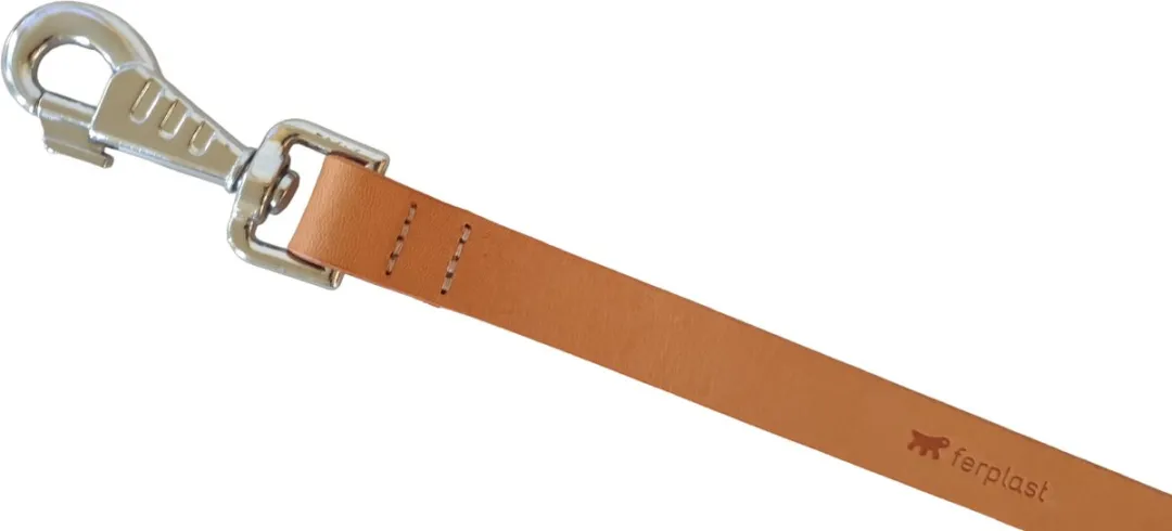 Ferplast Natural Hondenriem Leder - 20mm x 120cm Beige