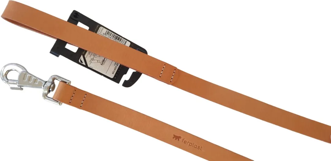 Ferplast Natural Hondenriem Leder - 20mm x 120cm Beige