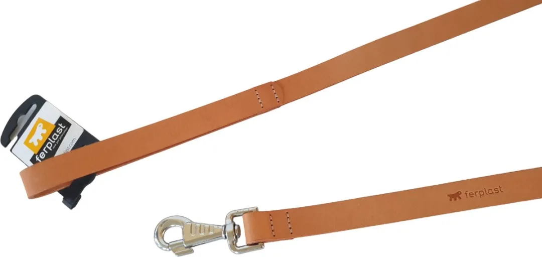 Ferplast Natural Hondenriem Leder - 20mm x 120cm Beige