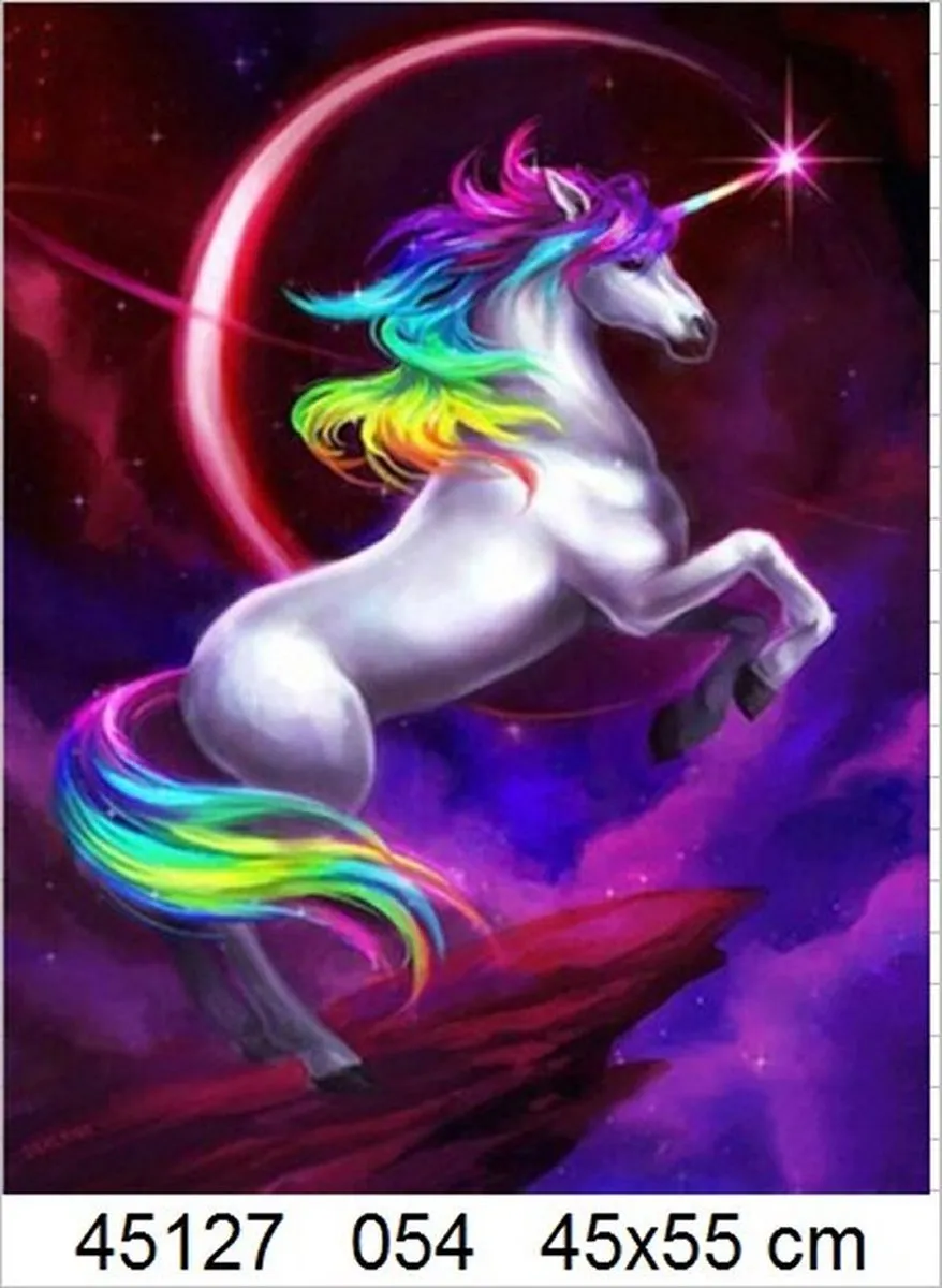 VDTOYS Diamond Painting VDT054 Unicorn - 45x55cm