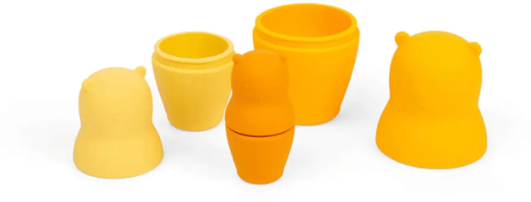 BIGJIGS Nesting Bears Bijtspeelgoed - Geeltinten