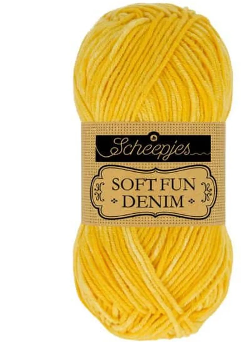 Scheepjes Softfun Denim 50g - Geel