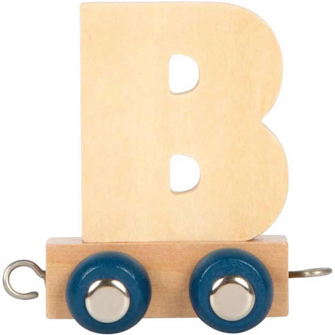 Small Foot Houten Lettertrein Polar B - Multicolor